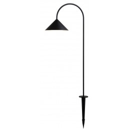 Venkovní přenosná lampa GRASP s bodcem, FRANDSEN, výška 60 cm, kov, černá